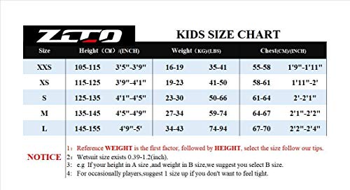 ZCCO Kids Swimsuit, Full Body Sunsuit, Youth Boy's and Girl's One Piece Water Suit Long Sleeve Rush Guard for Swimming,Bathing, Surfing(LK-BK-M)