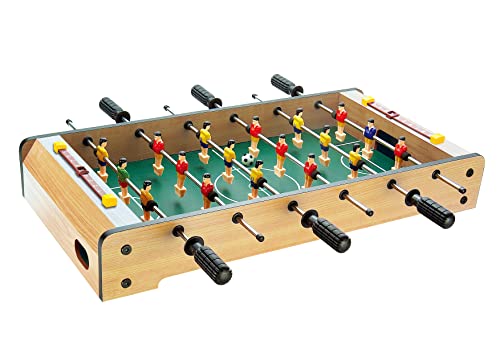 Mini Table Top Foosball Table for Adults and Kids - Compact Mini Tabletop Soccer Game - Portable Recreational Hand Soccer for Game Room & Family Game Night