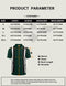 Coofandy Men's Knit Polo Shirt Short Sleeve Vintage Striped Golf Shirt, Green & Black, Medium