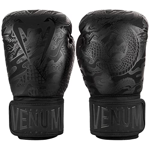 VENUM "Dragon" Boxing Gloves, Black/Black