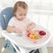 High Chair Tray Compatible with Stokke Tripp Trapp Chair,Smooth Surface, Strong Suction（Made of Food-Safe Plastic）- White