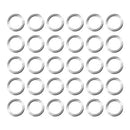 30PCS Lightweight Tippet Rings Fly Fishing Trout Fishing Line Tippet Leaders Stainless Steel Small Tackle Fishing Tool Accessories 2mm 25LB