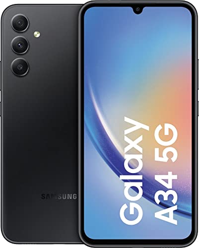 Samsung A346B Galaxy A34, All Carriers, 5G 128 GB (Awesome Graphite) without Simlock, No Branding