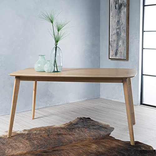 Christopher Knight Home Nyala Wood Dining Table, Natural Oak Finish