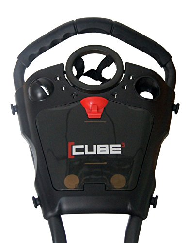 Cube CART 3 Wheel Push Pull Golf CART - Two Step Open/Close - Smallest Folding Lightweight Golf CART in The World - Choose Color! (Charcoal/Red)