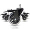Dr.Luck 3" Office Chair Caster Wheels (Set of 5) - Rollerblade Style Heavy Duty & Safe for All Floors Including Hardwood w/Universal Fit 3" w/Brake Transparent