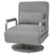 vidaXL Swivel Chair and Sofa Bed Adjustable Backrest 2-in-1 Convertible Guest Bed Armchair Sleeper Leisure Recliner Living Room Bedroom Light Grey