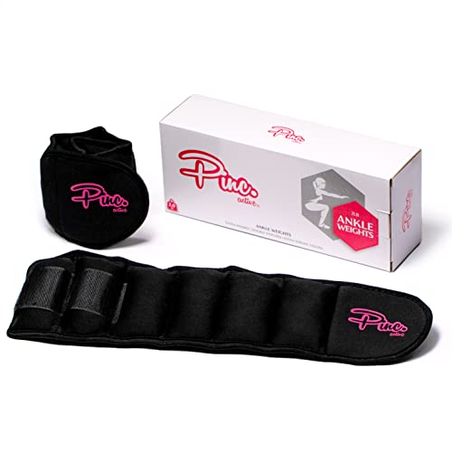 HEALTHYMODELLIFE Ankle Weights Set by Healthy Model Life (2x2lbs Cuffs) - 4lb in Total - Train Like A Model - at Home Workout Equipment for Slimming Thighs, Toning Glutes, More