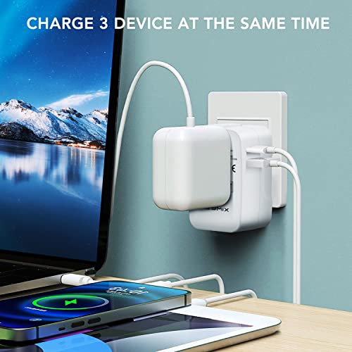 Heymix International Power Adapter, Universal Travel Adapter USB C, World Travel Power Plug With USB, All In One Travel Plug Adapter For EU/US/UK/India/Bali To AUS Compatible With Iphone/Sumsang/Pixel