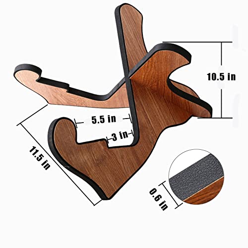 Guitar Stand Wood Universal Wooden Guitar Stand for Dreadnought Acoustic Classical Electric Bass Guitars (Step-shaped Guitar Stand)