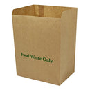 8 Litre x 50 Paper Compostable Bags Kitchen Caddy Liners - Food Waste Bin Liners - EcoSack 8L Biodegradable Bags with Composting Guide