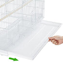 Yaheetech 30-inch Stackable Flight Bird Cages for Parakeets Cockatiels Conures Finches Budgies Lovebirds Canaries Small Birds Parrots Birdcage, White