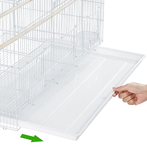 Yaheetech 30-inch Stackable Flight Bird Cages for Parakeets Cockatiels Conures Finches Budgies Lovebirds Canaries Small Birds Parrots Birdcage, White