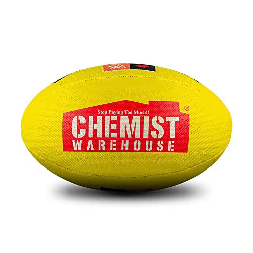 Sherrin AFLW Replica All Surface Football, Yellow, Size 4