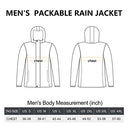 33,000ft Packable Rain Jacket Men's Lightweight Waterproof Rain Shell Jacket Raincoat with Hood for Golf Cycling Windbreaker, Royal Blue, XX-Large