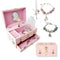 LIV&LOVE Music Jewellery Box with Necklace Pendant and Charm Bracelet Set|Jewllery Musical Box| Music Box for Girls|Dancing Ballerina Box| Music Box Ballerina (Pink Ballet Box + Ballerina Doll)