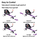 KKA Hoverboard Accessories, Hoverboard Seat Attachment Fits Self Balancing Scooter Go Cart Frame (Black)