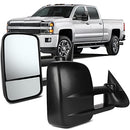 OCPTY Tow Towing Mirrors Manual Telescoping Side Door Mirror for 1999-2007 Silverado Sierra (07 Classic Models), 2000-2006 Suburban Tahoe Yukon XL Yukon Pair Set Black View Mirror