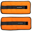 BalanceFrom GoFit Fully Adjustable Ankle Wrist Arm Leg Weights, Adjustable Strap, Orange, 10 lbs Each (20-lb Pair)