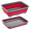 Invero® Collapsible Washing Up Bowl - Portable 10 Litre Water Storage Basin Ideal for Camping, Caravans, Outdoor Activities, Kitchen and More - Red