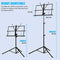 Music Stand, Fansjoy Folding Music Stand for Sheet Music, Portable Sheet Music Stand Music Book Stand Note Holder with Carrying Bag & Music Sheet Clip Holder for Guitar Violin Instruments Players