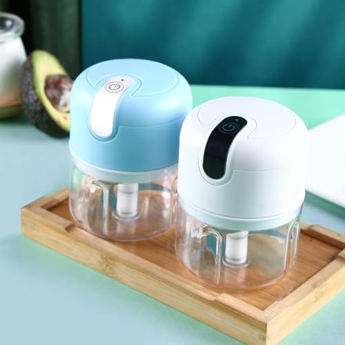 JDSI Electric Mini Garlic Chopper – Small Wireless Food Processor Portable Mini Garlic Choppers Blender Mincer Waterproof USB Charging (Electric Garlic Cutter)