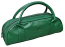 Acclaim Newport Rounded Style Mini Three Bowls Synthetic Grain Leather Look Lawn Green Bowling Bag with Dividers and Shoulder Strap (Green)