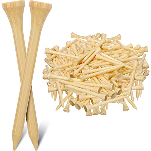 Mudder 2000 Pcs Bamboo Golf Tees Bulk Professional Golf Tees Tall Less Friction Golf Tees for Club Men Women Kids Accessories(Natural Wood Color, 2-3/4 Inch)