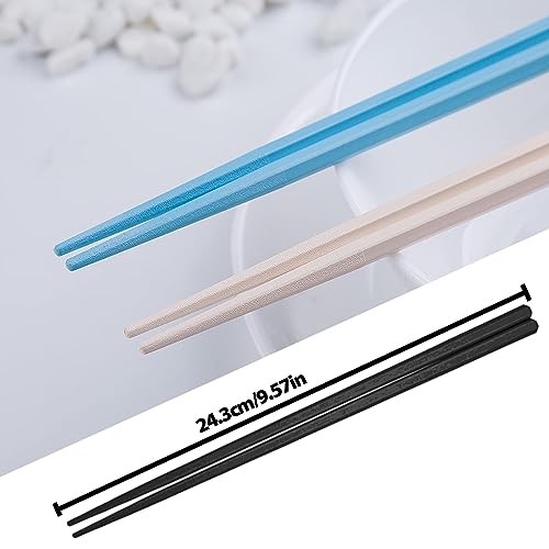 10 Pairs Fiberglass Chopsticks-Reusable Chopsticks Dishwasher Safe, 9.63 inch/24.5cm Non-Slip Family/ Hotel/ Restaurant Japanese Chop Sticks, Chinese/Japanese Chop Sticks, Black