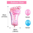 Uandhome 65pcs Balloon Set Gender Reveal Party Decoration Set "Boy or Girl" Foil Balloon Baby Party Supplies Decorations Kit