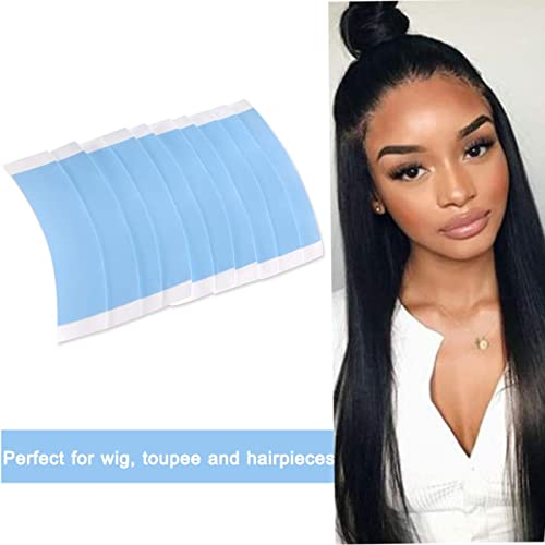 Leysin Front Lace Hair Wigs Double Sided Tape For Hair Patch And Toupee 36 Strips Blue Color Pack Of 1