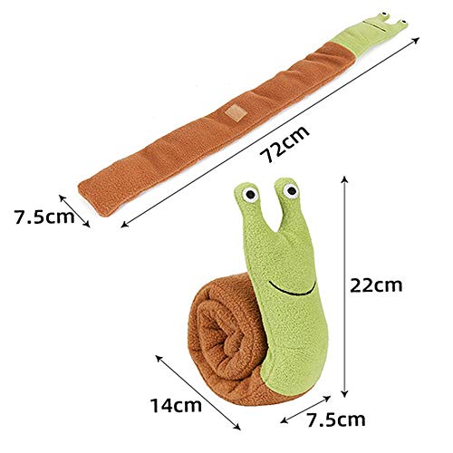 TOTARK Treat Dispensing Snail Snuffle Toys Squeaky Dog Puzzle Birthday Interactive Dog Toy for Foraging Instinct Training, Enrichment Plush Toys Chew Teething Soft Puppy Toy Brain Games for Boredom