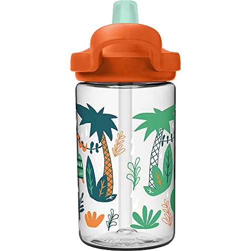 CamelBak Eddy+ 14 oz Kids Water Bottle with Tritan Renew – Straw Top, Leak-Proof When Closed, 14oz, Jungle Animals