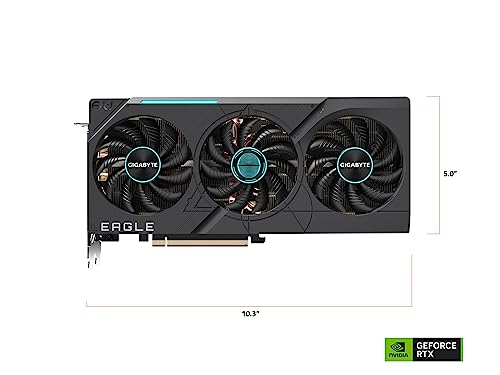 GIGABYTE GeForce RTX 4070 Ti Eagle OC 12G (rev. 2.0) Graphics Card, 3X WINDFORCE Fans, 12GB 192-bit GDDR6X, GV-N407TEAGLE OC-12GD REV2.0 Video Card