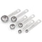 Disenkelubo Stainless Steel Measuring Spoons Set Of 6 - Heavy Duty Stainless Steel - Dishwasher Safe - Measuring Spoons For Dry or Liquid Ingredients - Metal Measuring Spoons Best For Cooking And Baking (Silver)