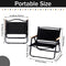 Lallisa 2 Pack Folding Camping Chairs, Portable Lightweight Low Lawn Chair with Thicken 600D Oxford Beach Camp Park Chairs Supports 253lbs Carbon Steel Armchairs for Hiking Fishing Picnic Concerts