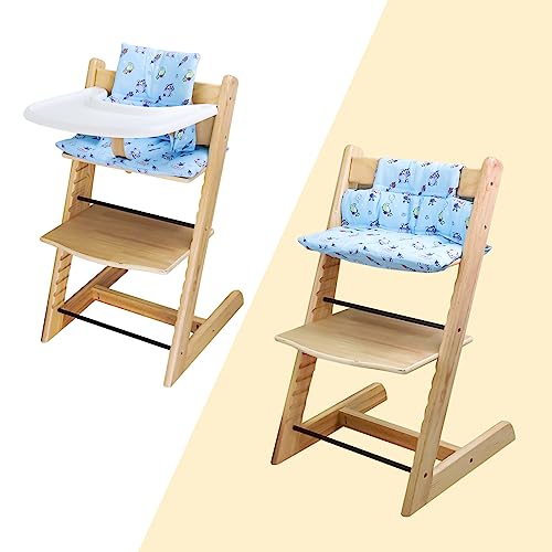 LLHQAMT for Stokke High Chair Cushion, Soft and Comfortable for Tripp Trapp High Chair Cushion, for Tripp Trapp Cushion Set Makes It Safer and More Comfortable for Baby to Sit On (Blue Space Pattern)