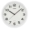 CASIO IQ-24-7JF Wall Clock, White, Analog, Standard, Step Second Hand