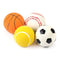 Chiwava 4 Pack 2.4" Squeak Latex Puppy Dog Toy Ball Sports Balls Sets Fetch Interactive Toy for Small Dogs