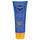 NIVEA SUN Protect and Moisturising Sunscreen Lotion SPF 50+ (100ml), 4 Hour Water Resistant Sunscreen with Vitamin E and Panthenol for Protection Against UVA and UVB