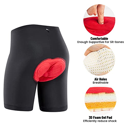 qualidyne Men's Mountain Bike Shorts 3D Padded Lightweight MTB Cycling Shorts with Loose Fit -Quick Dry