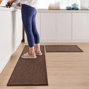 2pce Non-Slip Kitchen Mat, Waterproof, Comfort Rug for Kitchen,Floor,Office,Sink,Laundry (Coffee)