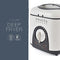 KitchenPerfected 1.0Ltr Compact Deep Fryer/Non-Stick/Thermostat Control/Frying Basket With Removable Handle/Non-Slip Feet/Detachable Lid/Viewing Window - Ivory White - E6010WI