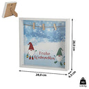 Picture Frame, DIY Money Gift, Christmas, Motif Frame, 28 x 28 x 4.5 cm, Colourful Clothes Peg, Gift Frame (1 x DIY Picture Frame, Christmas)