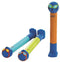 Zoggs Children's Zoggy Sinking Dive Sticks Pool Toy and Game, Blue/Lime/Orange, 3 Years + (Pack of 3)