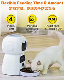 Automatic Cat Feeder, Pet Food Dispenser with 10S Voice Recorder and Timer Programmable for Medium and Small Pets Poodles, Pomeranians, Shepherds, Bichons, Cats（3.5L）