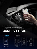 [6 Strong Magnet]LISEN 2 Pack Car Phone Holder, Magnetic Phone Holder [Easily Install] Air Vent Mobile Phone Holder for Car Case Friendly Car Phone Mount Fit iPhone Holder for All Phone & iPhone 15