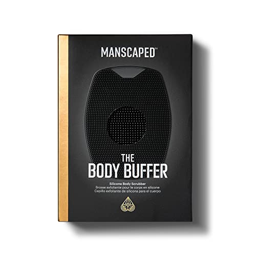 MANSCAPED™ The Body Buffer Premium Silicone Scrubber for Nourishing, Cleaning & Exfoliating Your Skin - Lather Boosting Bristles with Ergonomic No-Slip Handle, Long-Lasting & Easy to Clean (1-Pack)