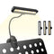 Music Stand Light 19 LED,Rechargeable Clip On Book Light,3 Levels of Brightness Adjustable Neck Reading Light USB Desk Lamp Full Charged for 11-Hour Using for Piano, Travel, Desk and Bed Headboard