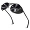 Retro Round Polarized Steampunk Sunglasses Men Women Side Shield Goggles Gothic S92-ADVANCED POLARIZED, Black Frame Black Polarized Lens, Medium
